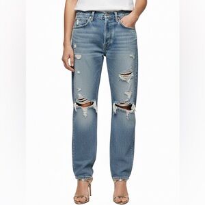 VINTAGE LEVI’S 501 70s Orange Tab Straight Leg Distressed Jeans